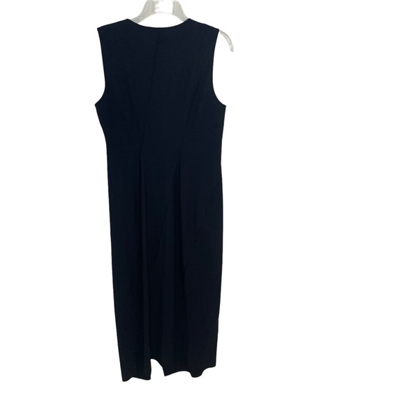 Theory Sleeveless Bias Seam Midi Dress in Precision Ponte Black L NWT - Picture 6 of 13